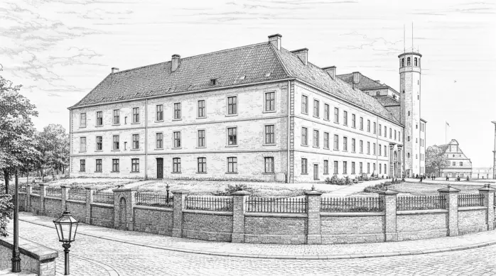 Kieler Schloss Ansicht Strich