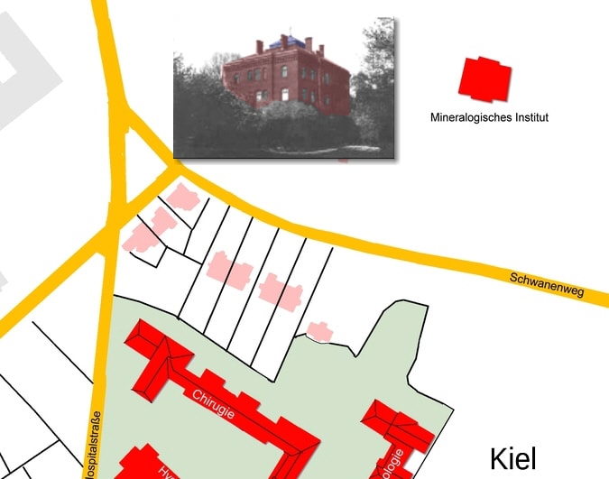 Lageplan Mineralogisches Institut Kiel