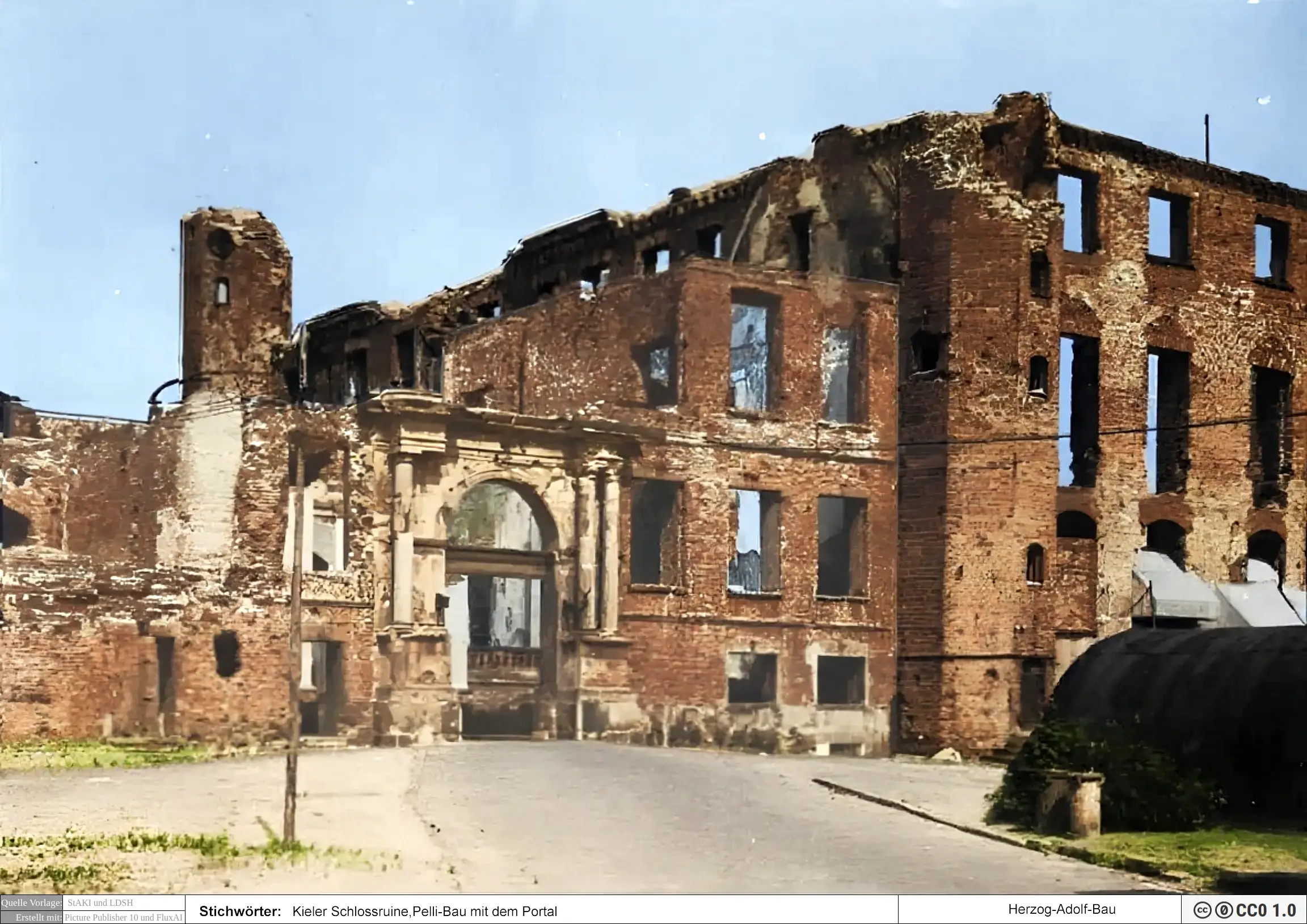 Kieler Schlossruine,Pelli-Bau,Portal,Herzog-Adolf-Bau