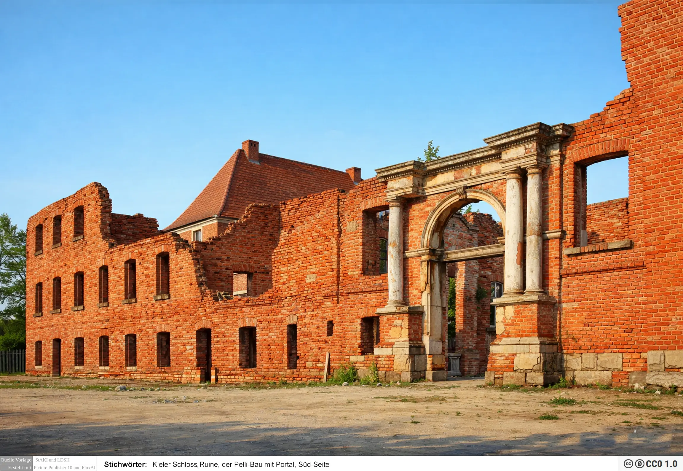 Kieler Schlossruine,Pelli-Bau,Portal