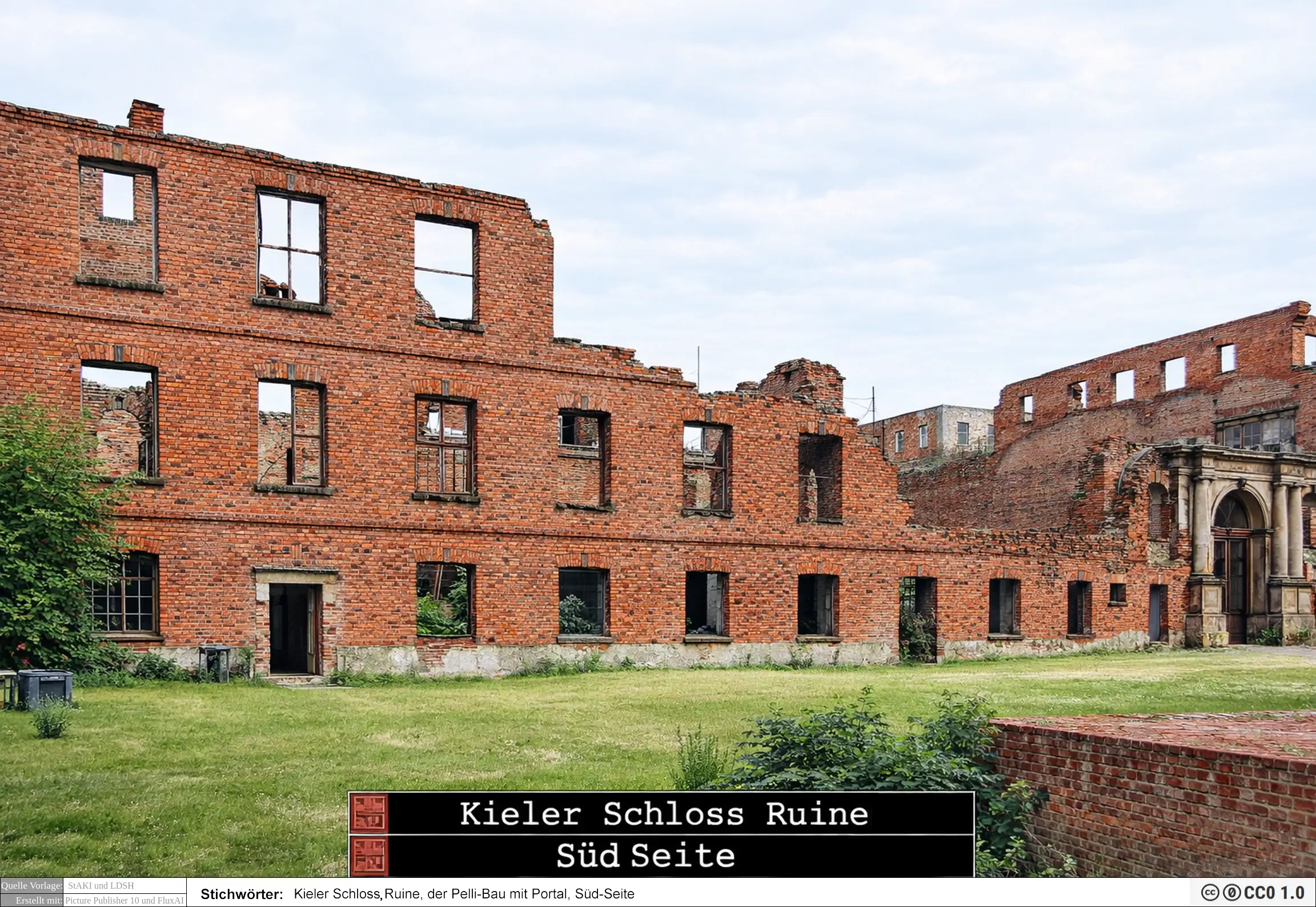 Kieler Schlossruine,Pelli-Bau,Süd-Seite
