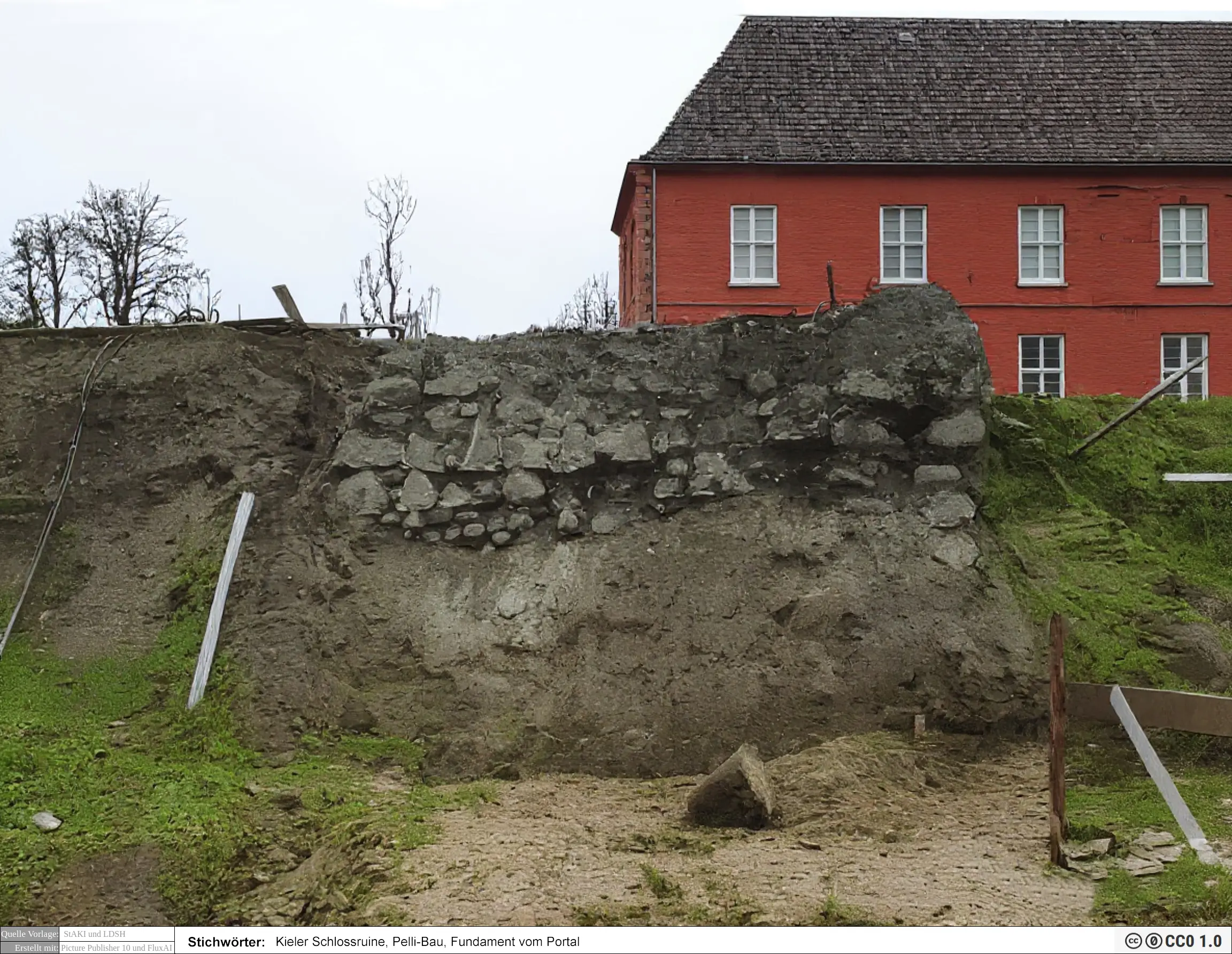 Kieler Schlossruine,Pelli-Bau,Fundament,Portal