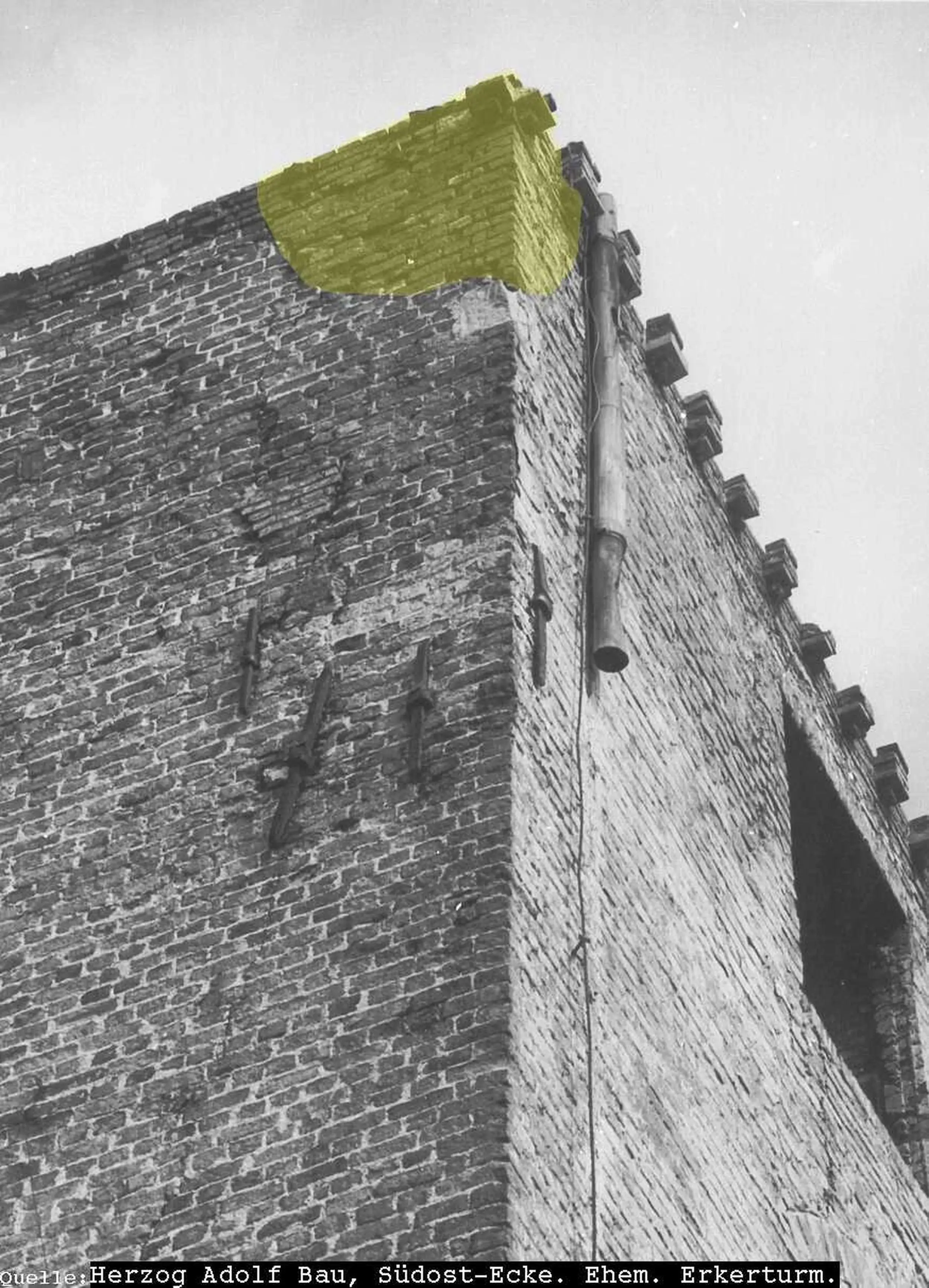 Kieler Schlossruine,Herzog-Adolf-Bau,Süd-Ost-Ecke,Erkerturm