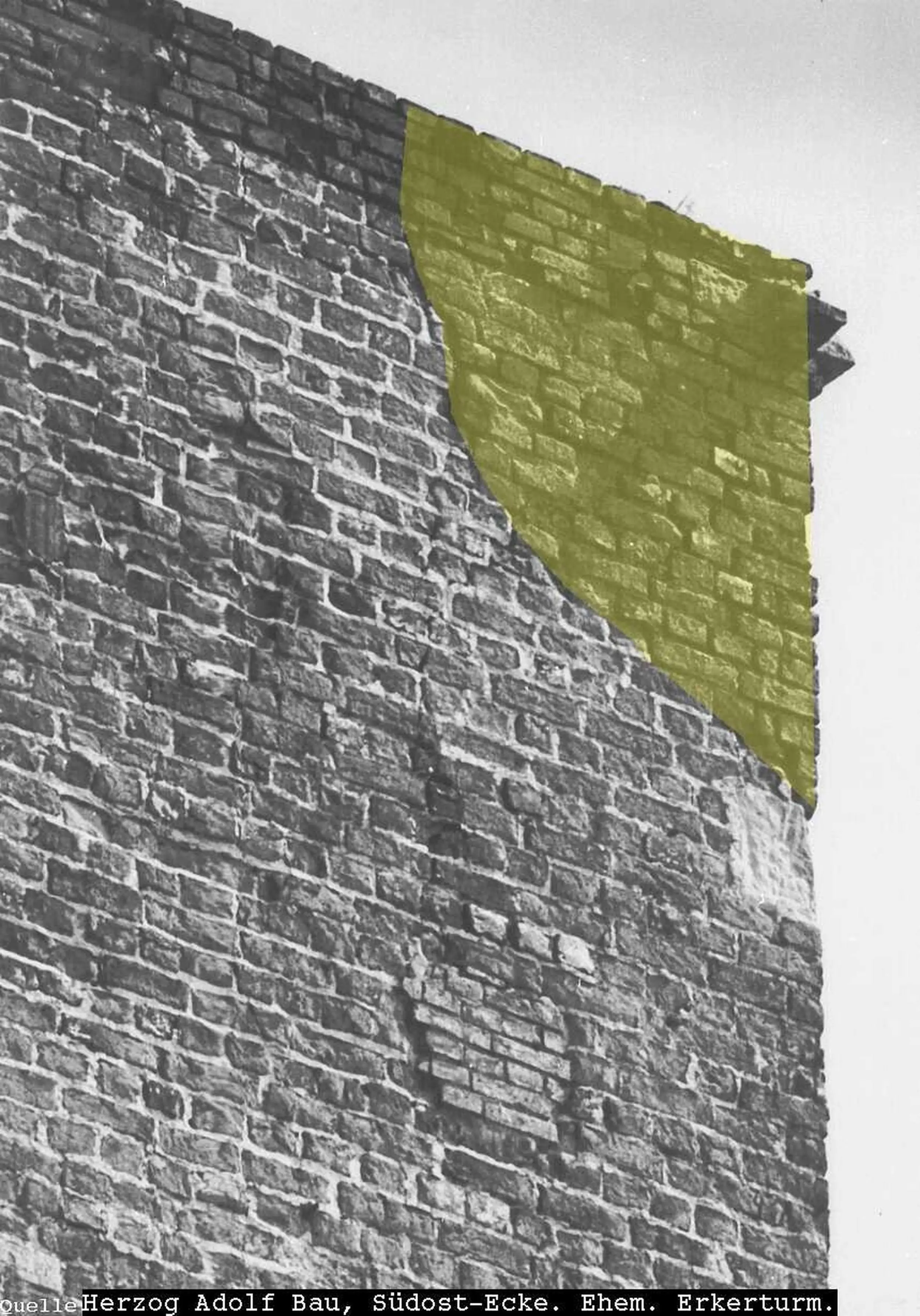 Kieler Schlossruine,Herzog-Adolf-Bau,Süd-Ost-Ecke,Erkerturm
