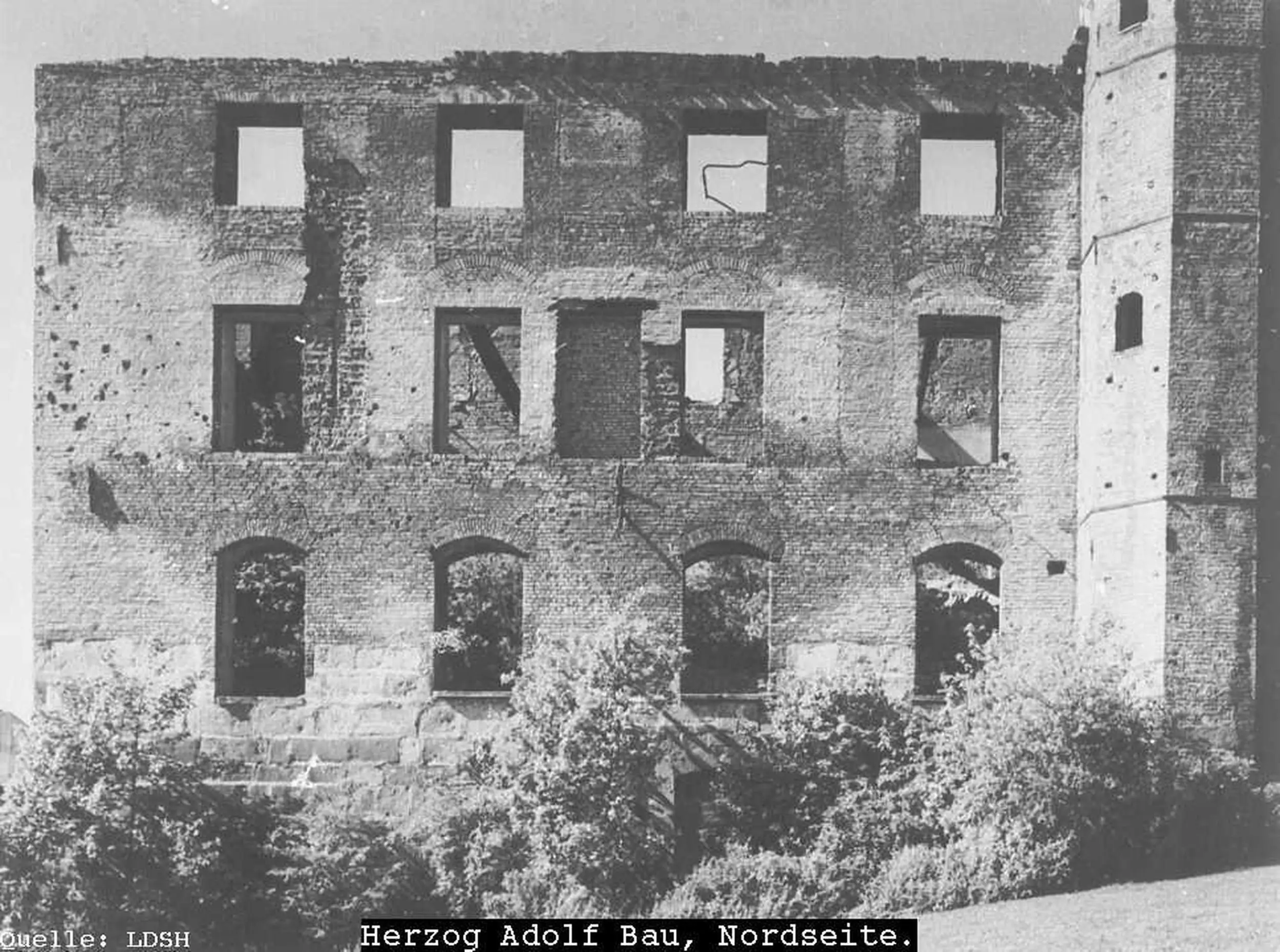 Kieler Schlossruine,Herzog-Adolf-Bau,Nord-Seite