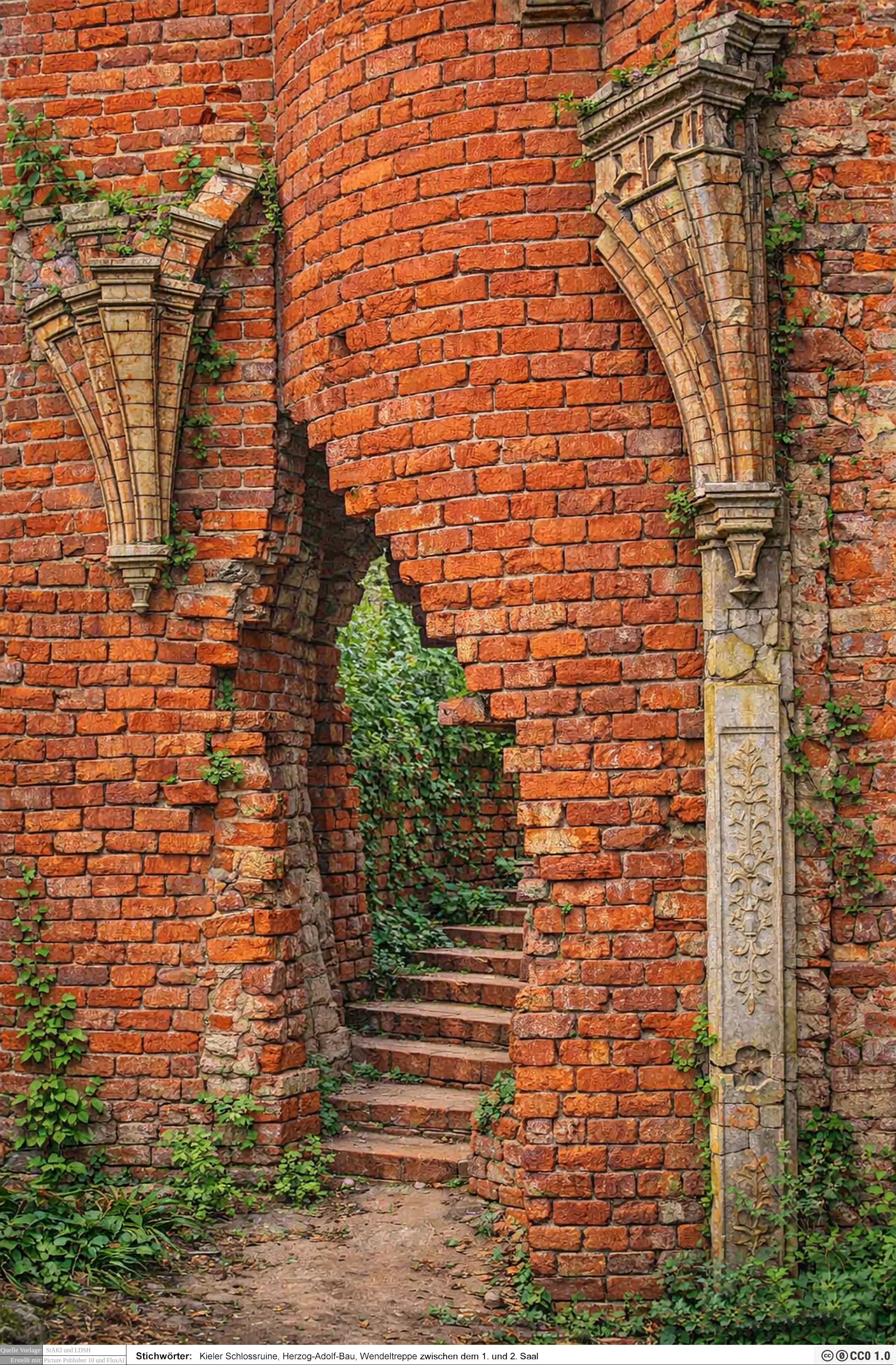 Kieler Schlossruine,Wendeltreppe,Herzog-Adolf-Bau