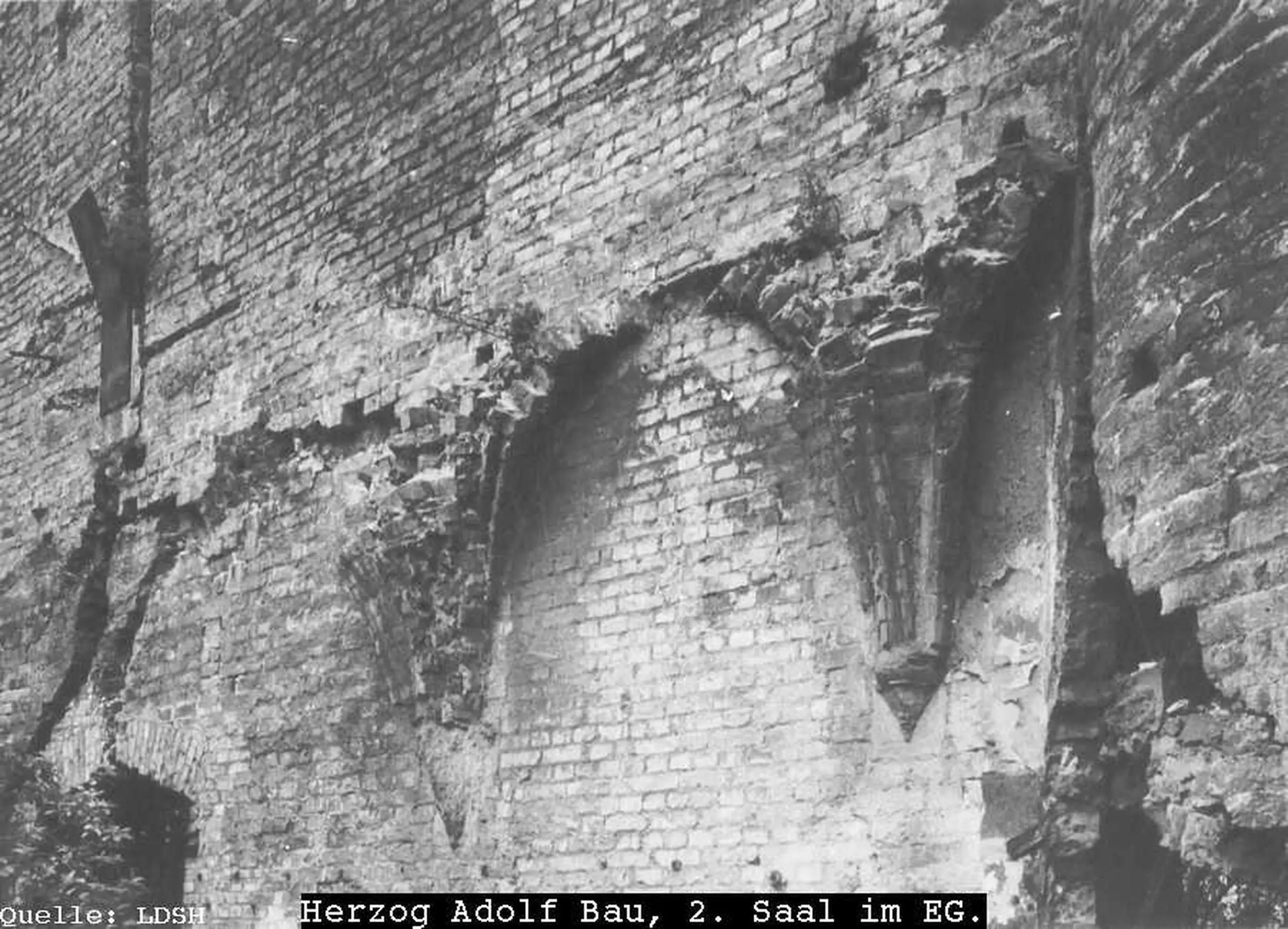 Kieler Schlossruine,Wandlager,Gewölbedecke,Herzog-Adolf-Bau,2. Saal im EG