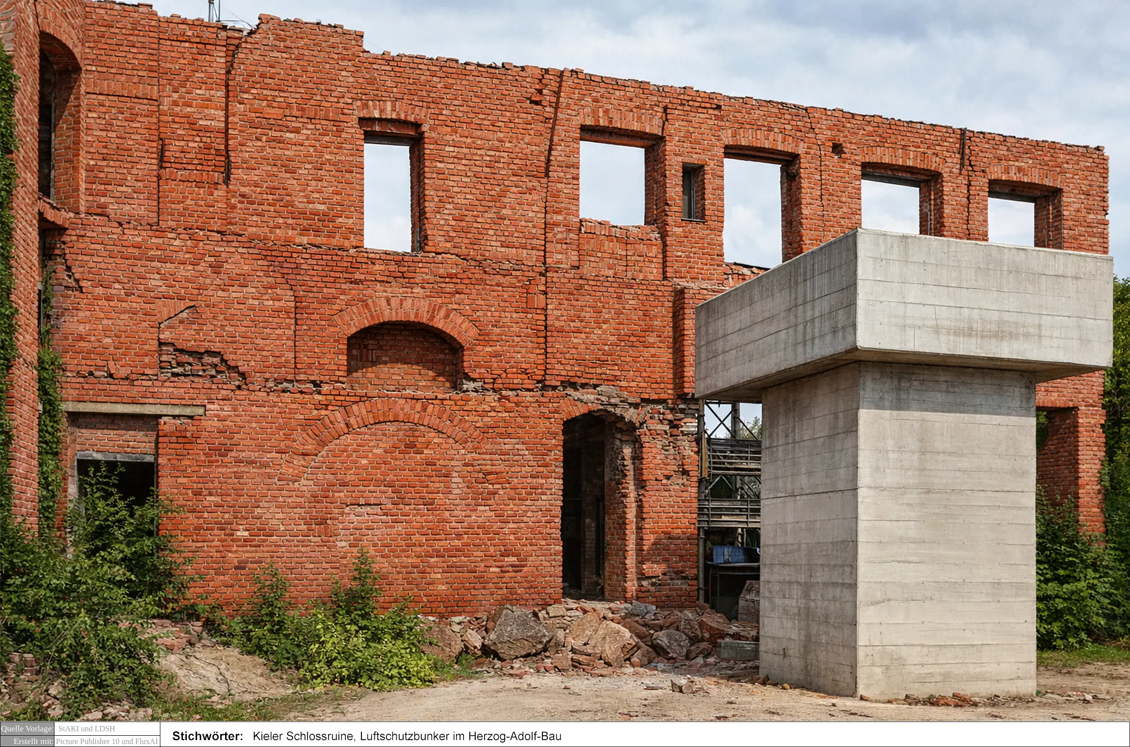 Kieler Schlossruine,Luftschutzbunker,Herzog-Adolf-Bau
