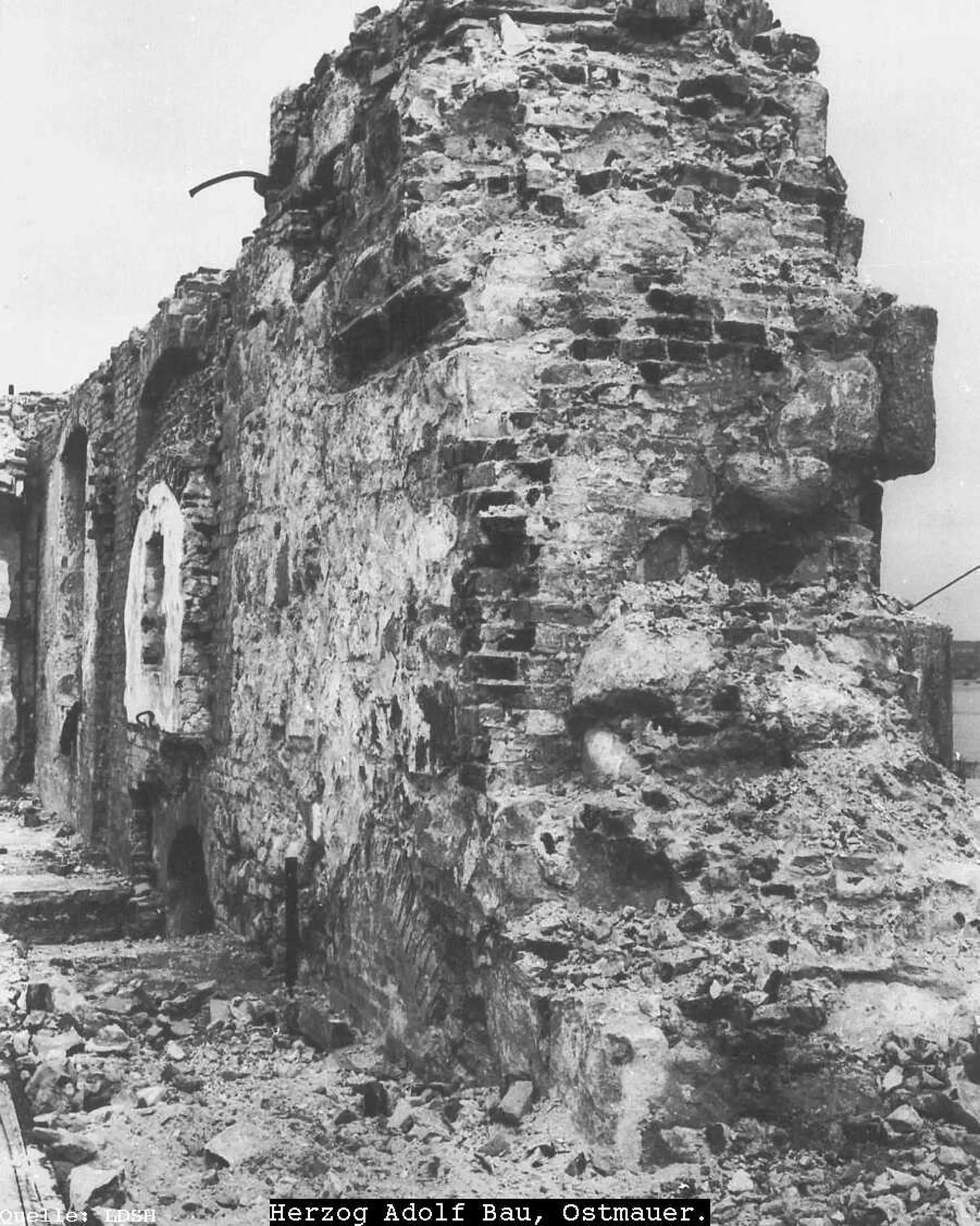 Kieler Schlossruine,Herzog-Adolf-Bau,Ost-Mauer