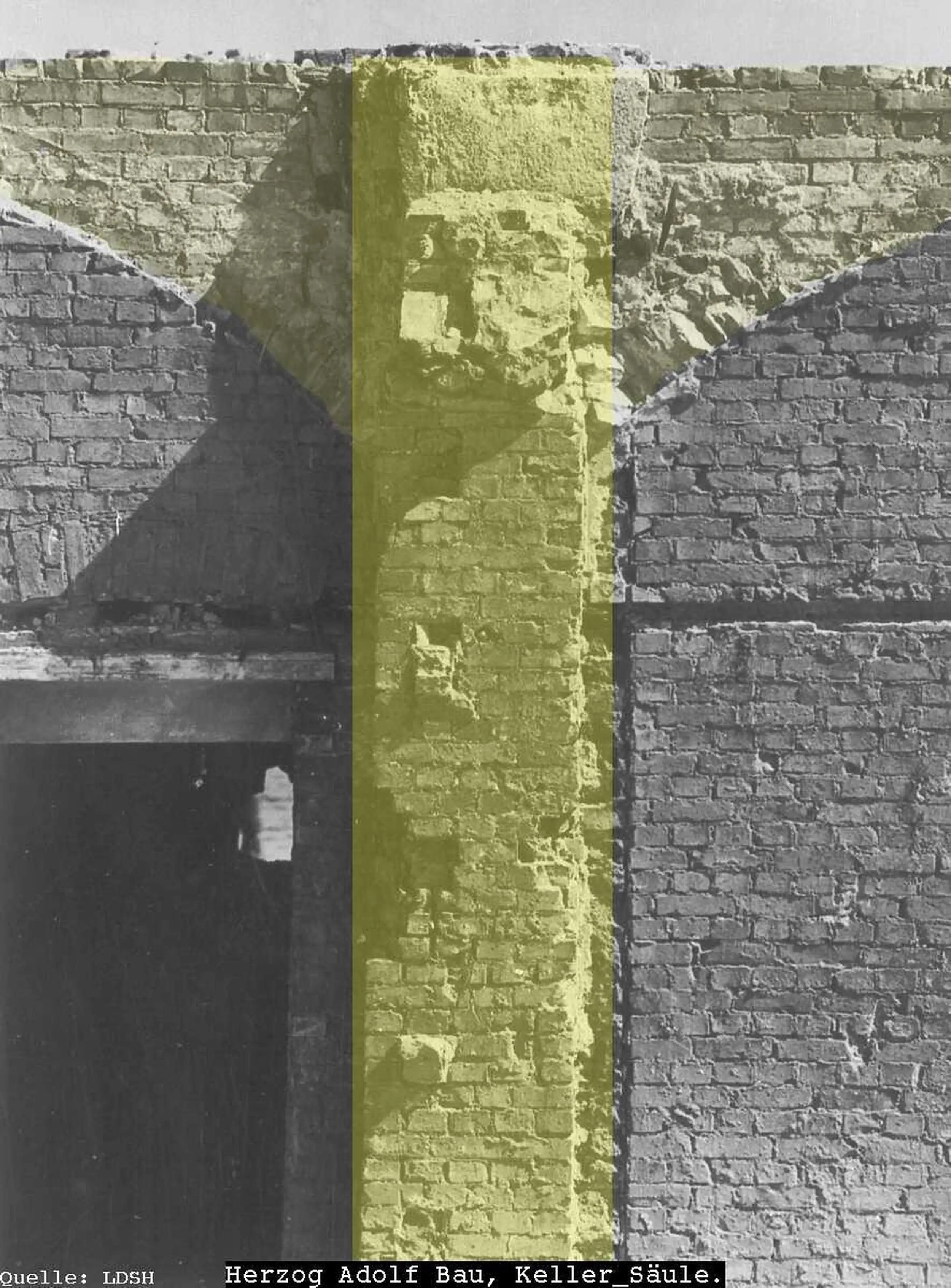 Kieler Schlossruine,Herzog-Adolf-Bau,Säulen,Keller