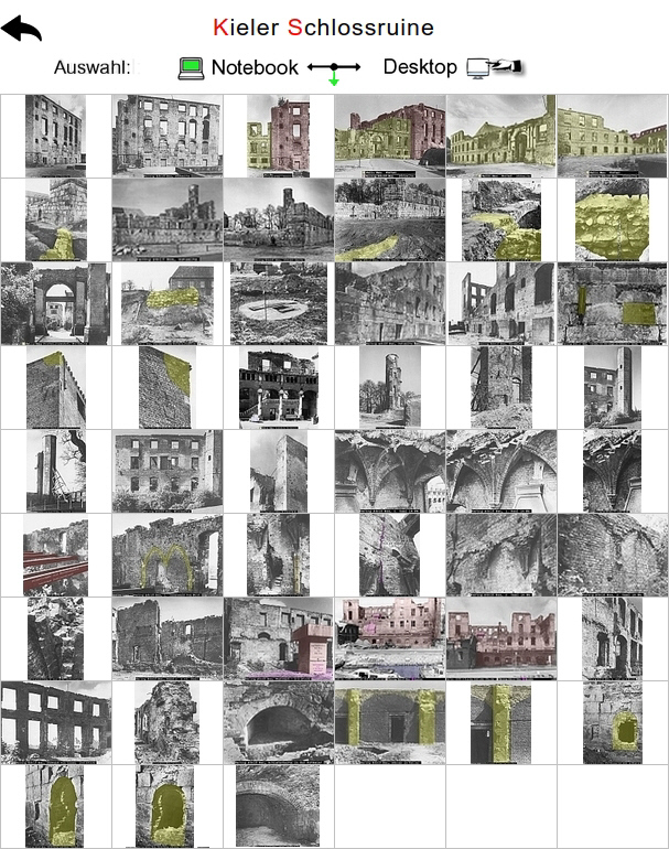 Auswahl Ansichten Kieler Schloss Ruine