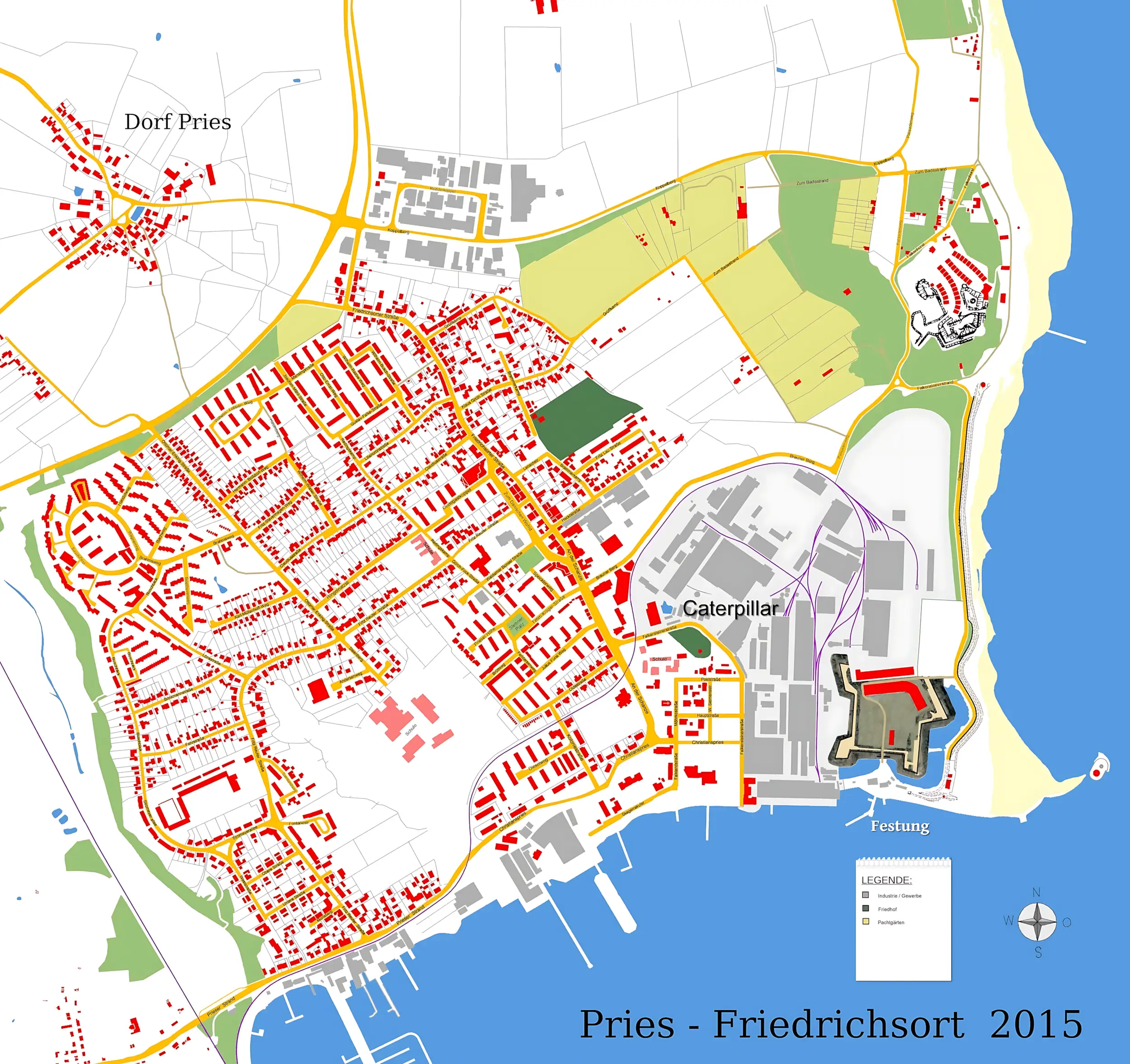 Lageplan Festung Friedrichsort  2015
