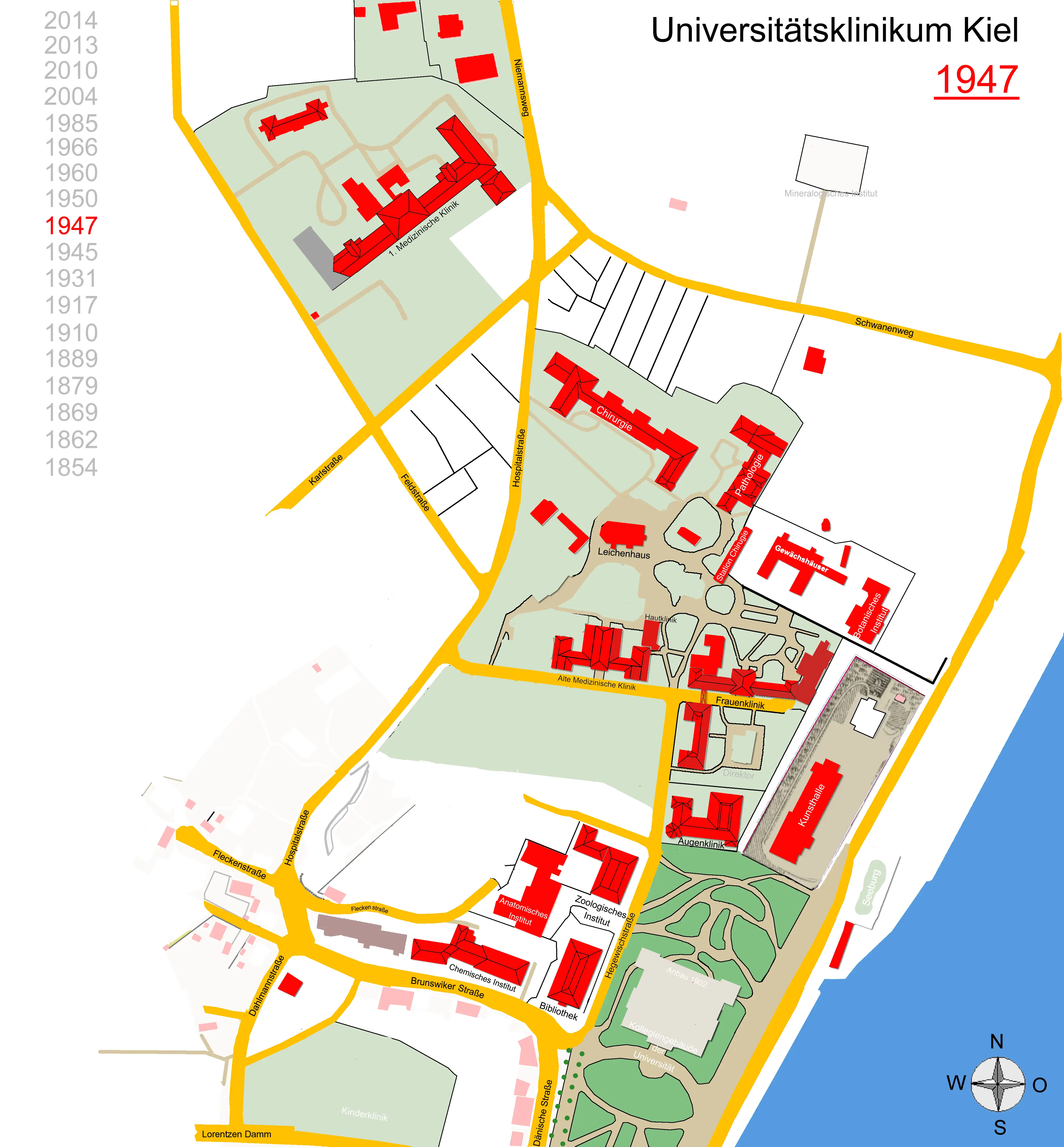 Lageplan Universit�tsklinikum Kiel-1947