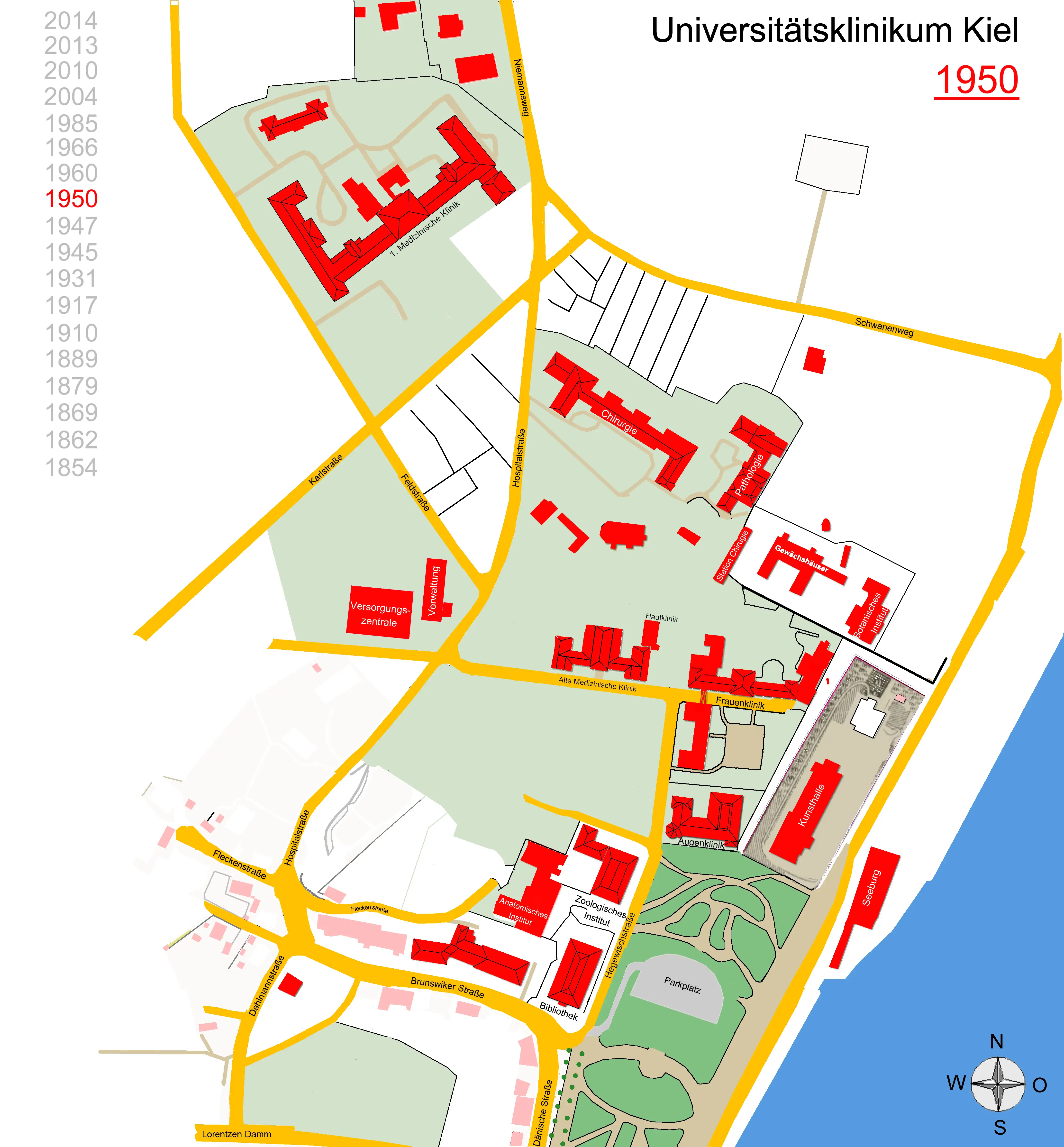 Lageplan Universit�tsklinikum Kiel-1950