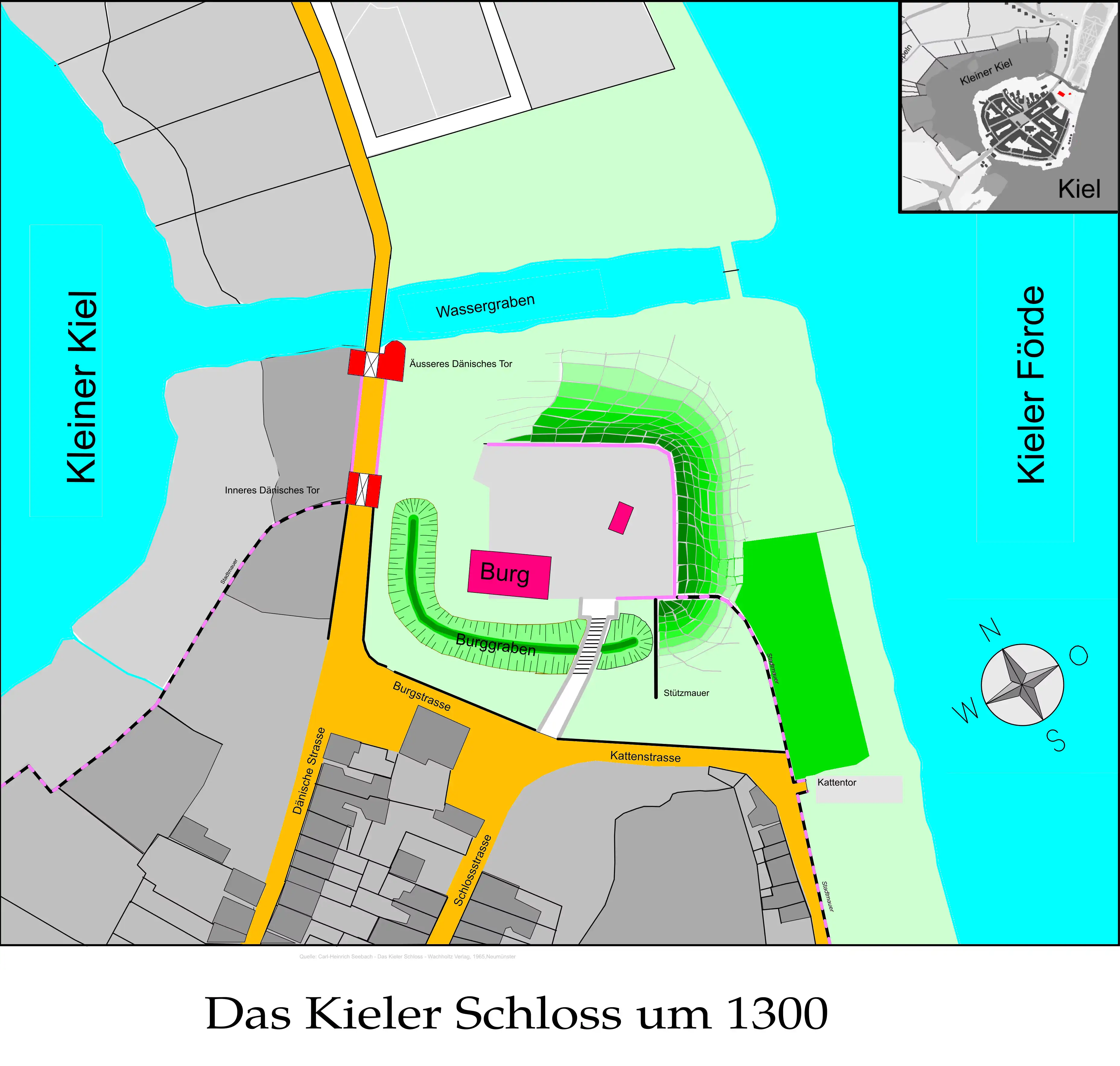 1300-Lageplan Kieler Schloss