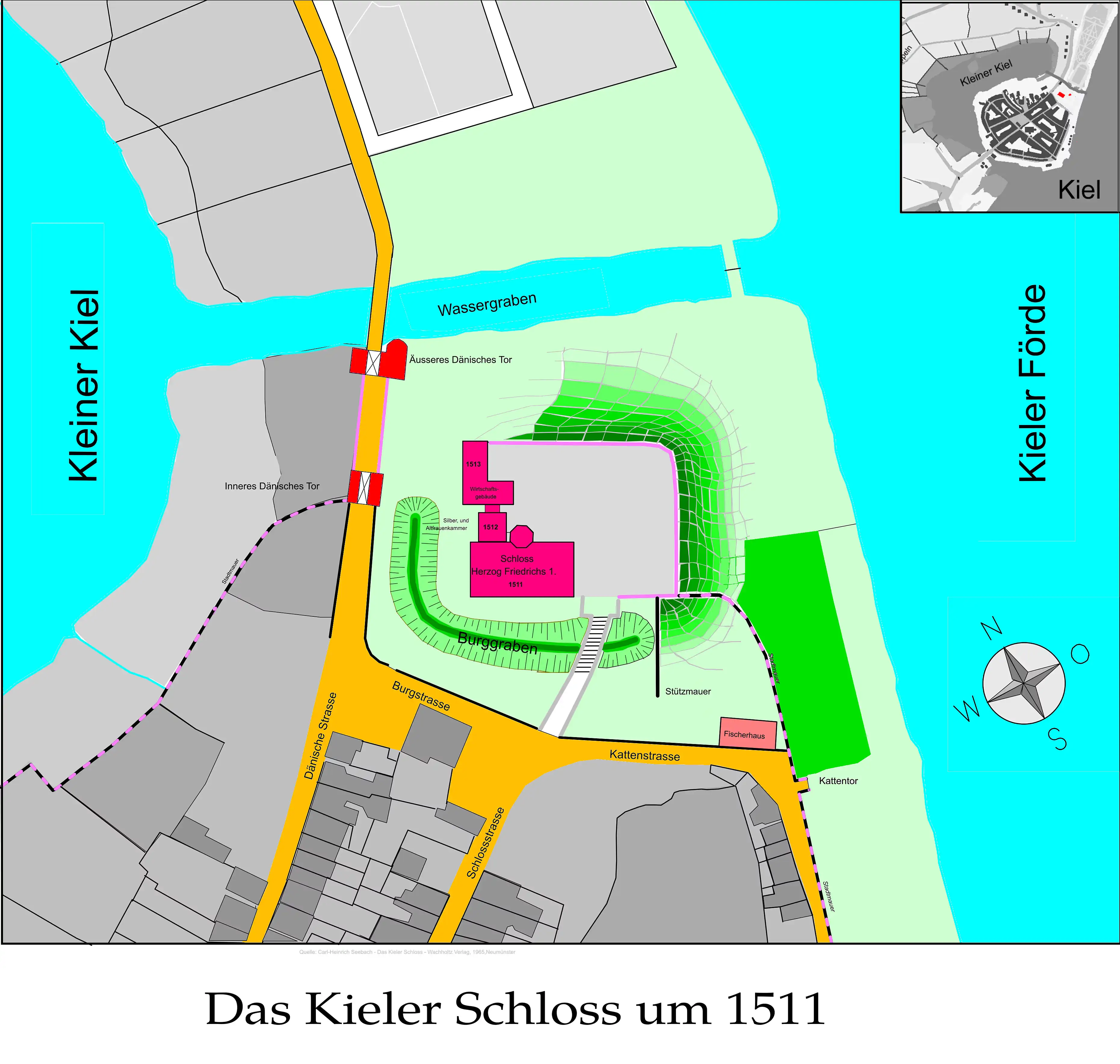 1511-Lageplan Kieler Schloss