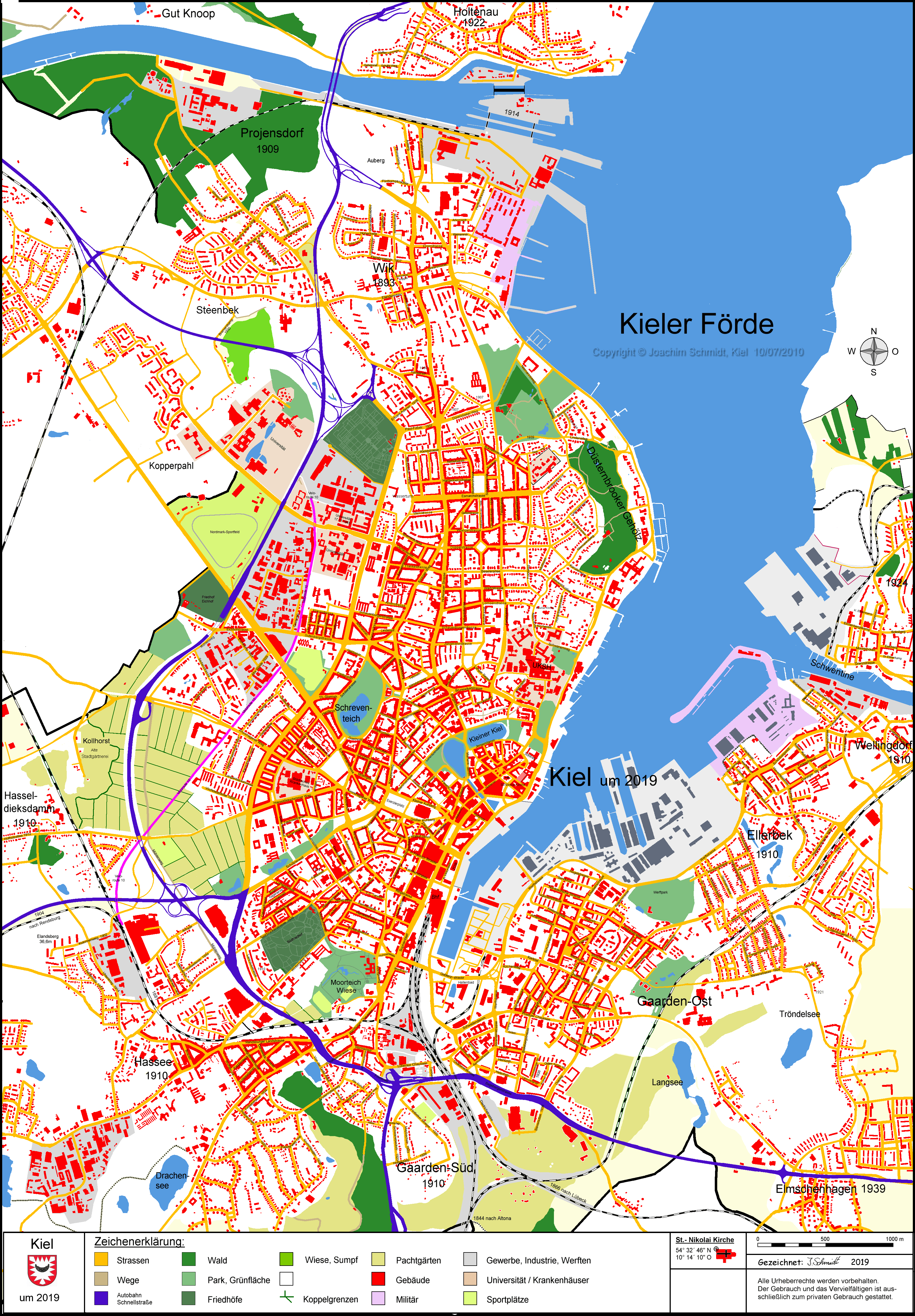 Kieler Stadtplan 2019