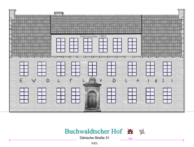 Front Buchwaldtscher Hof in Kiel