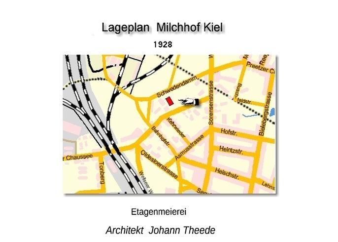 Lageplan Milchhof kiel 1928