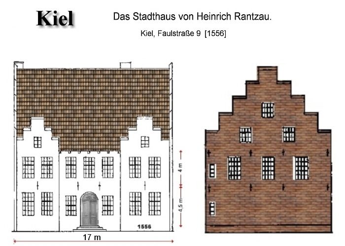 Aufriss Rantzau Haus in Kiel