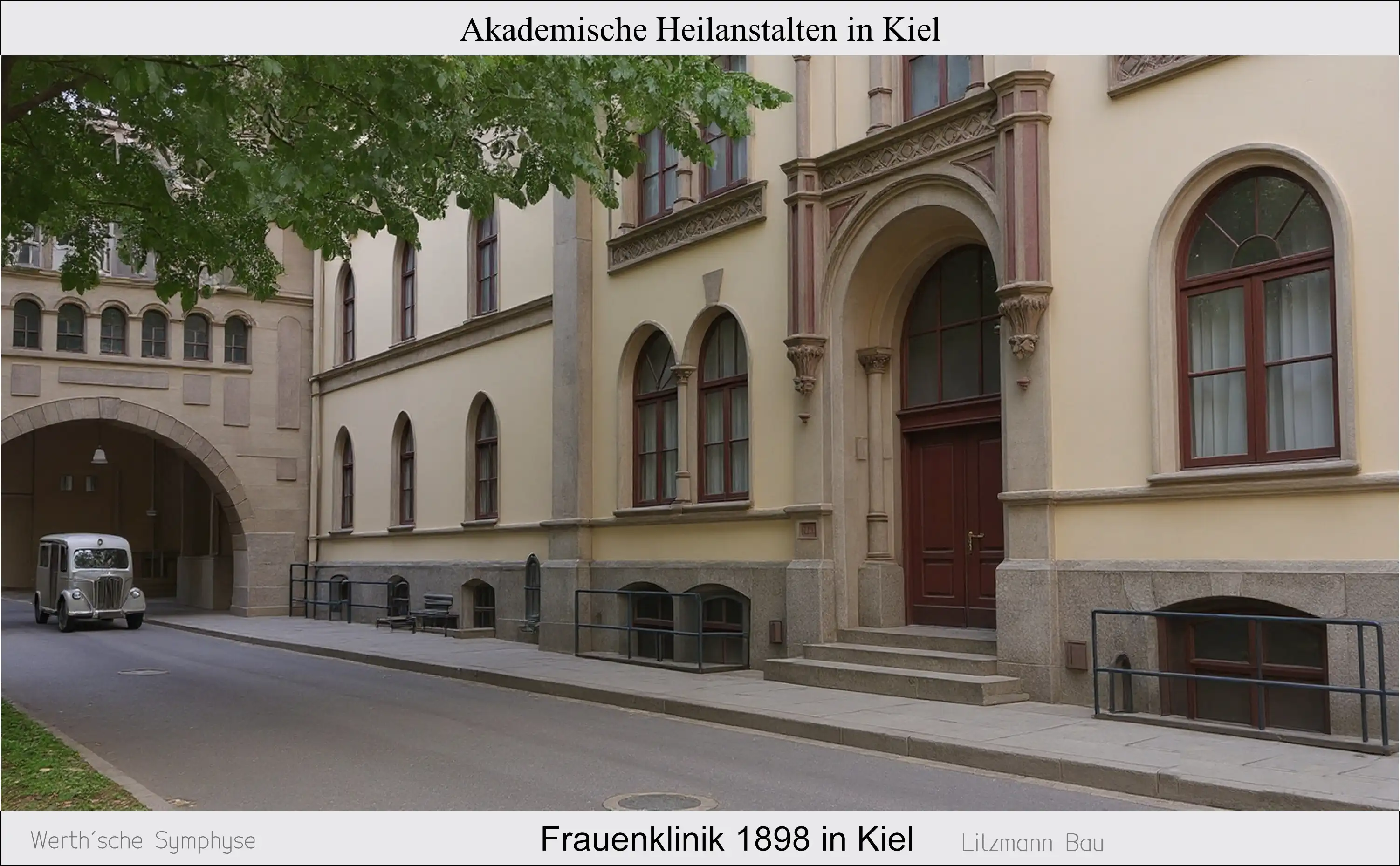 Die Frauenklinik Kiel ab 1898 mit Werth'scher Symphyse