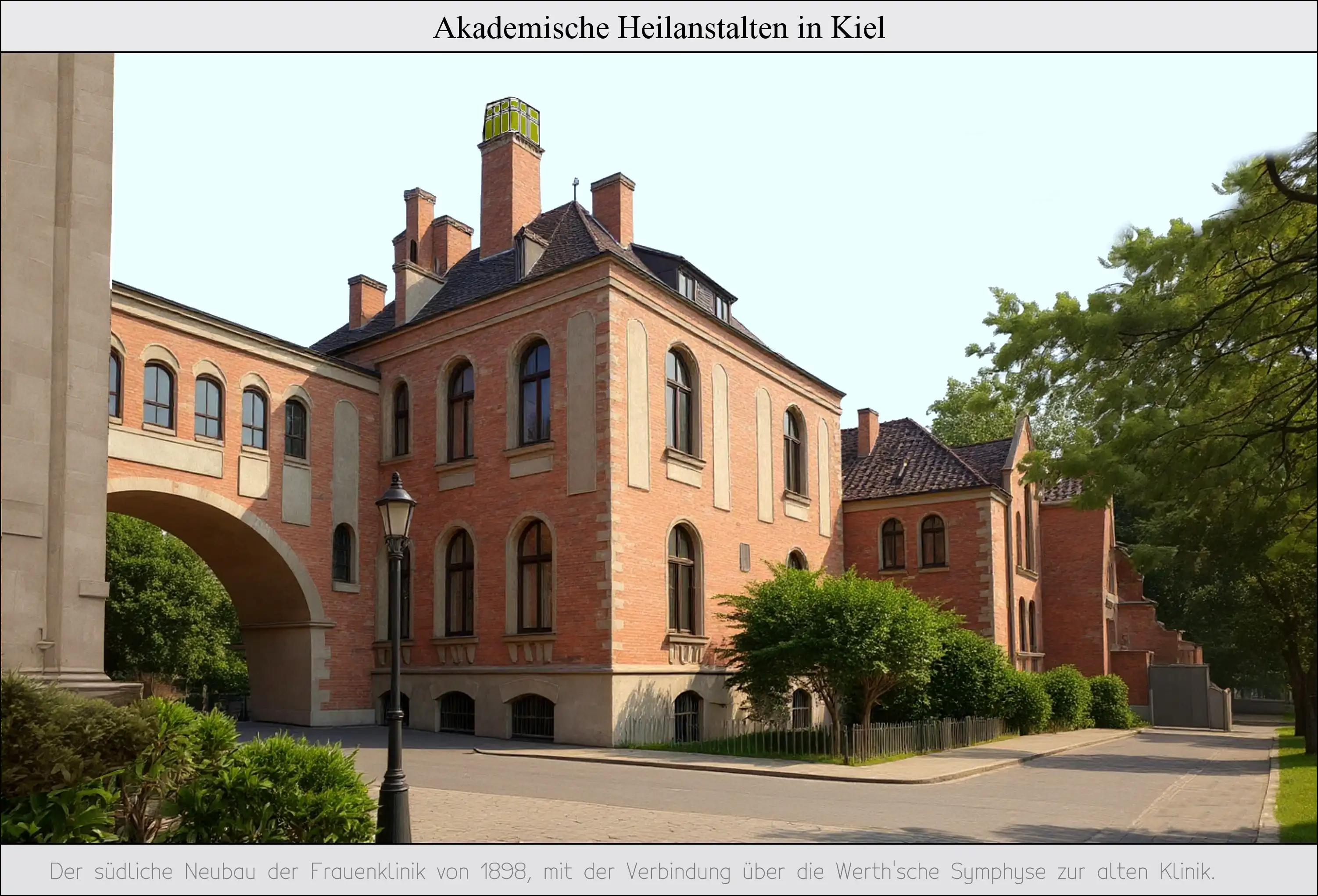 Frauenklinik Kiel mit s�dlichen Neubau von 1904