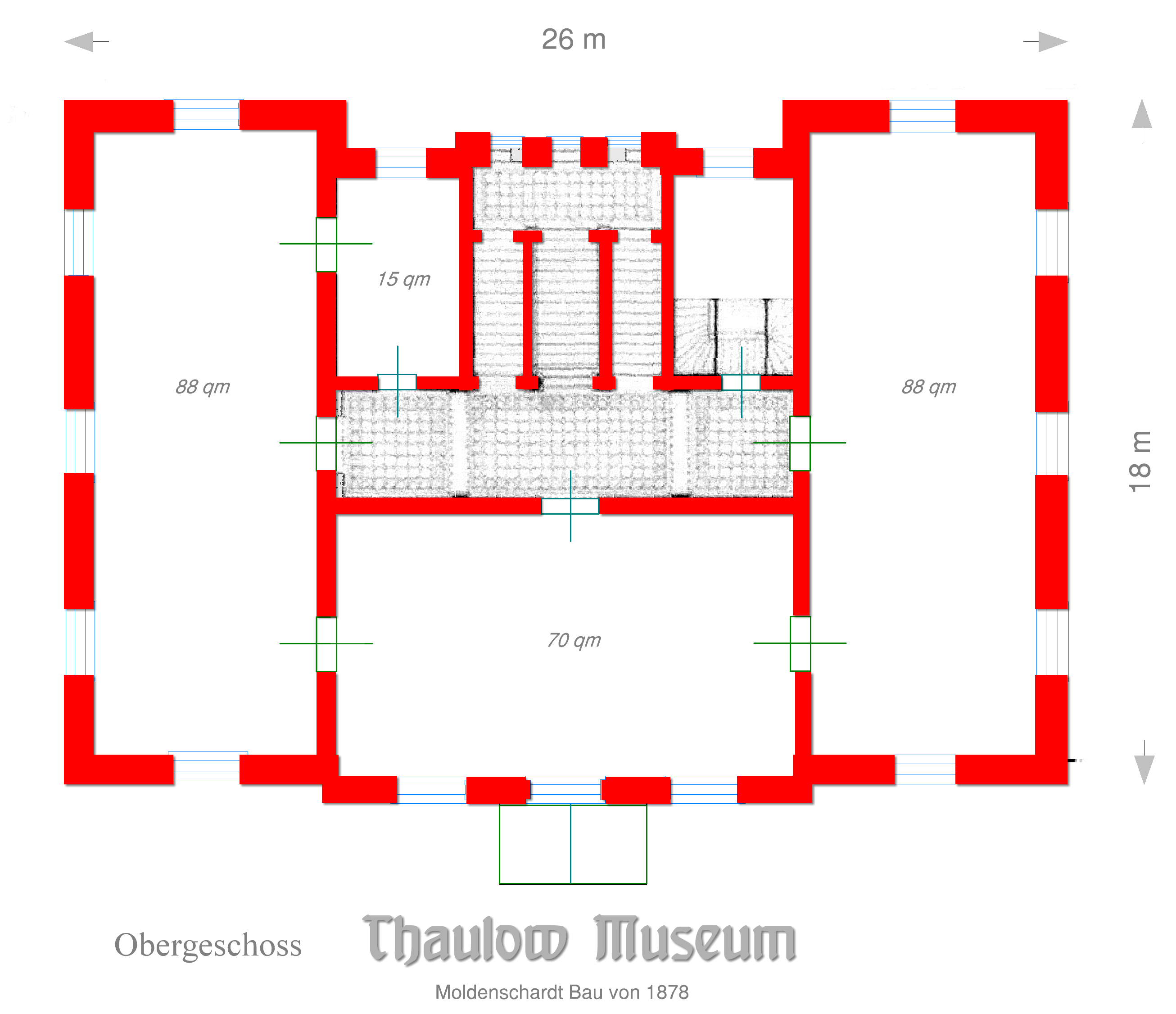 Grundriss Thaulow Museum Kiel-OG-1878-Moldenschardt_Bau