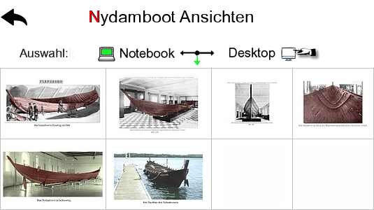 Auswahl Nydamboot Ansichten
