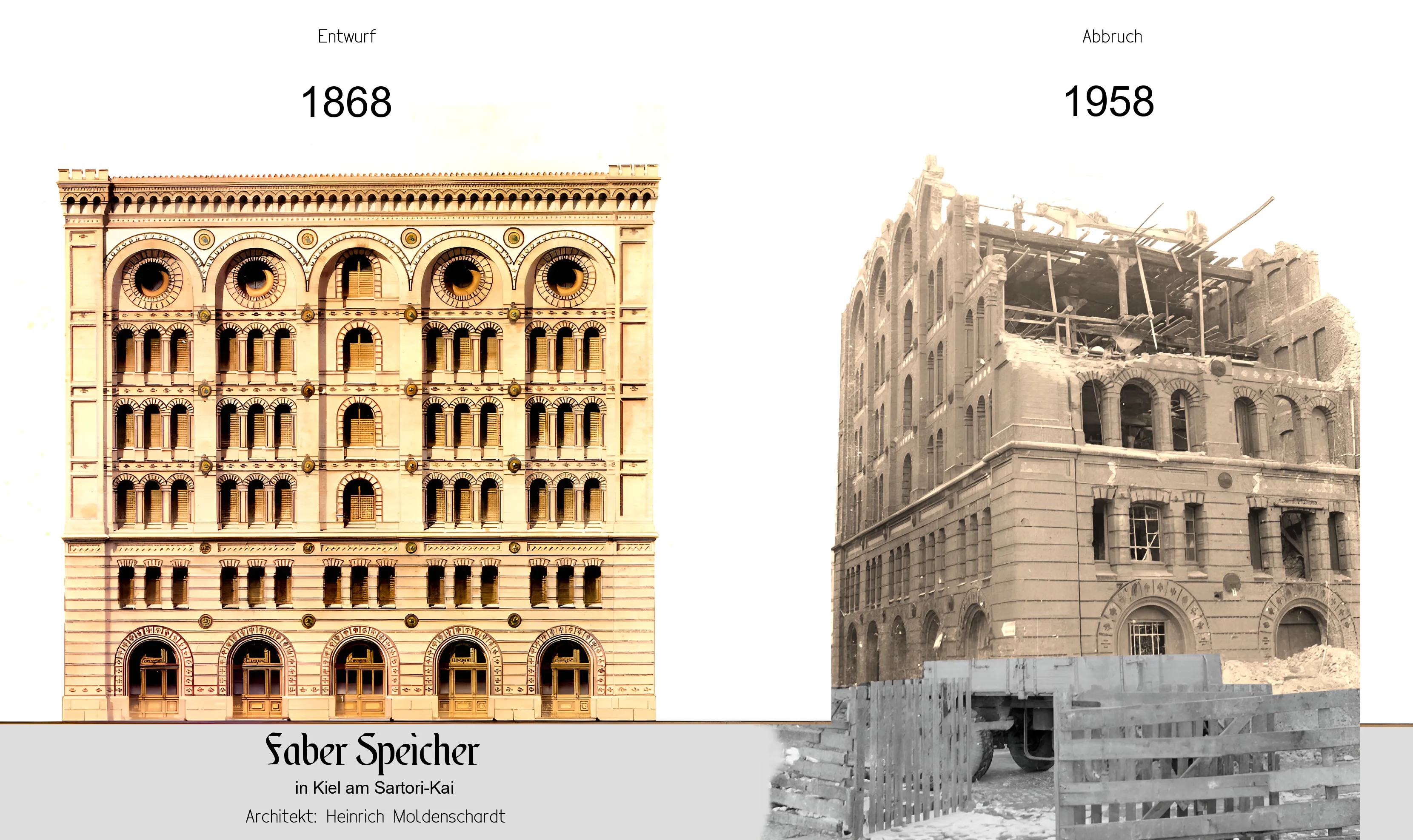 Abbruch Faber Speicher Kiel 1958
