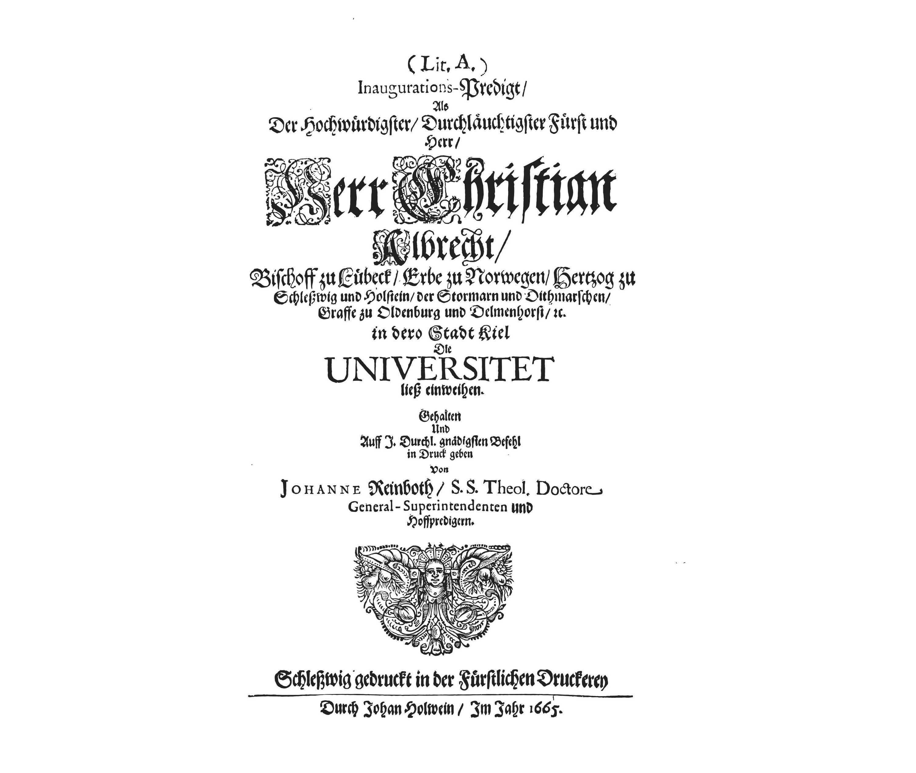 01-Festakt Einweihung Christian-Albrechts-Universität 1665