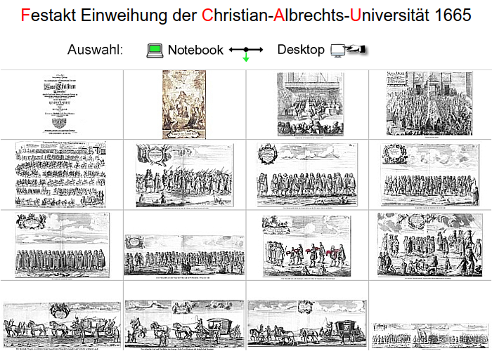 Auswahl Festakt Einweihung der Kieler Uni 1665
