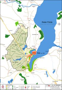 Kieler Stadtplan um 1784
