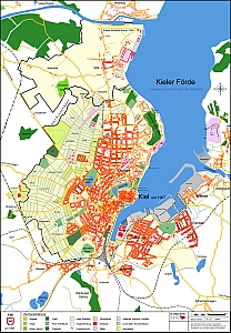 Kieler Stadtplan um 1907