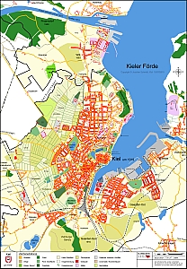 Kieler Stadtplan um 1919    