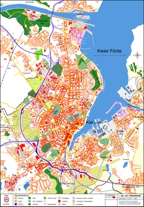 Kieler Stadtplan um 2012